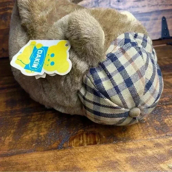 Vintage 1984 Dakin Arthur Bear Plush With Hat Stuffed Animal Brown Soft Bear - Picture 6 of 8